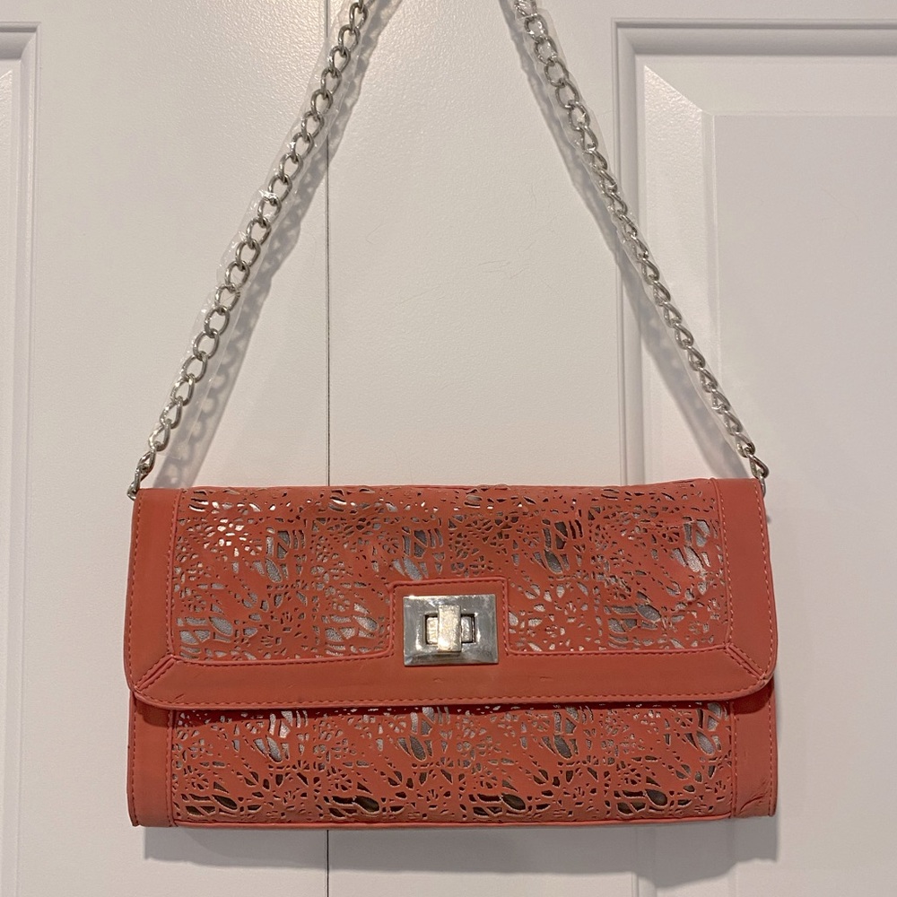 Aldo Pink & Silver Clutch